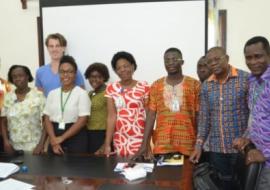 Photo de famille avec le groupe Communication et Mobilisation Sociale