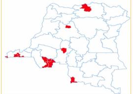 Zone de santé avec au moins un cas confirmé de fièvre jaune, 1er septembre 2016