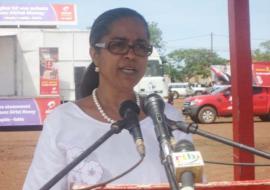 Dr. Djamila Cabral pendant son allocution