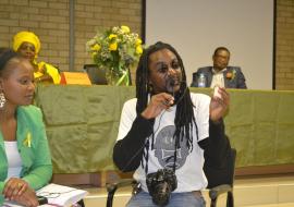 Mr Amakali shares  his journey of living with a mental illness at the World Mental Health Day public lecture