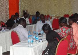 Cross section of participants in groups validating the draft practice guidelines. Photo: WHO