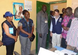 The Joint Mission, led by Dr Pedro Alonso visiting the health facilities in Aweil, the Greater Northern Bahr El Ghazal State