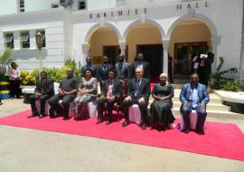 The Guest of Honor in a group photo with the Hon. Ministers and  Heads of UN Agencies