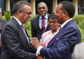 Dr Tedros and President Denis Sassou Nguesso