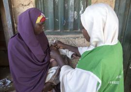 A team of House to house vaccination workers during polio campaign in northern Nigeria.