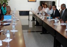 Functional Review team meets Minister of Health and his team, accompanied by the WHO Representative in Cabo Verde