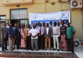 Participants posing for a group photo 