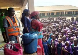 Lassa fever sensitization campaign in a school in Taraba state, Northeast Nigeria.