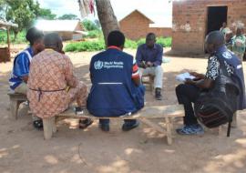 Advocacy to Head of the Okende Refugees Community, Peter Ketcho by WHO, State, LGA team 21.07.19