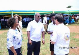 State Minister of Primary Health Care with Japanese Ambassador, WHO Representative and Mayor of Kicukiro were present