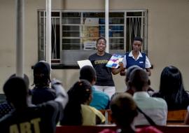 CATS co-facilitate adolescent days at the health facility in partnership with the clinic staff.