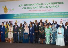 Group photo of High level Guests of ICASA2019 with H.E. President Paul Kagame at Opening ceremony 