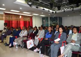 Honorable Minister of Health - Mrs Amina Nurhussien and a section of the participants