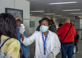 Screening of passengers, Maya Maya airport, Bzv