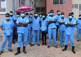 WHO Ethiopia COVID-19 Incident Management Team on a supportive supervision visit to the Gambella isolation and treatment center set up in the Gambella University premises