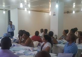 Dr F. Shaikh, WHO Technical Officer, facilitating the  IPC training workshop in Rodrigues in Dec 2020