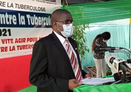 Dr Mamoudou Harouna Djingarey, Représentant Résident p.i de l’OMS lors de son allocution 