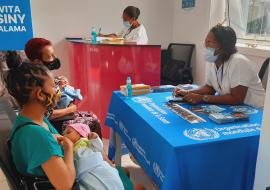 New vaccination centre to reduce crowding in a COVID-19 context and ease vaccination services for nursing mothers and their babies at the CHU Tanambao-Diego in the Diana region.