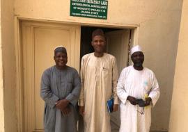 L-R:- Dr Musa Mustapha Dogara, Principal Investigator - Dr Jalal-Eddeen Saleh, of WHO and  Mr Bilya Haruna, Program Manager, State Malaria Elimination Programme