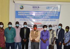 Group photo of in-person participants during the stakeholders workshop in Monrovia