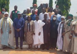 Cross section of some of the dignitaries at the physical venue of the town hall meeting i