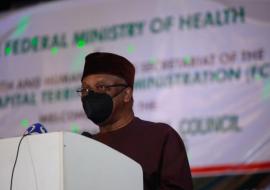 Dr Osagie Ehanire, Minister of Health delivering keynote address at Special NCH in Abuja