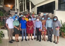 A cross section of the research participants and officials from WHO and the Ministry of Health and Sanitation