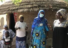 Les "Bajène Gox" de Kolda pendant leur visite à domicile 