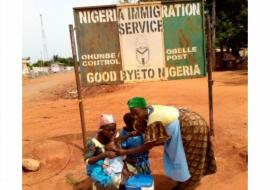 Child vaccination at Obele, a boundary town between Nigeria and Benin Republic