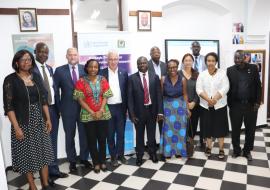 The UN family with the Global Fund delegation at WHO Country Office premises