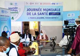 Le Représentant de l'OMS aux Comores et la Ministre de la Santé à la célébration de la Journée mondiale de la Santé