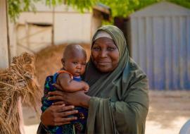 A mother at an IDP camp