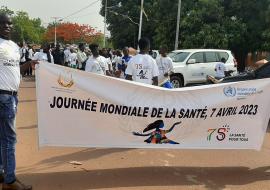 Départ du carnaval intitulé la marche pour la santé