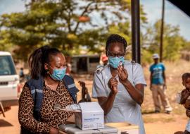 Dr Tsitsi Siwela supporting MoHCC immunization campaign 