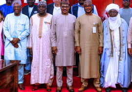 The WHO country Representative and ED, NPHCDA led a delegate on  advocacy visit to Zamfara State governor, Dauda Lawal.