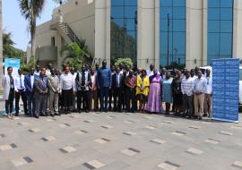 MoH and WHO staff posing for a group photo