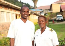 Justin Ndangamira, Emergency Unit Manager and Francoise Uwamariya, GBV Officer at Kibuye Hospital