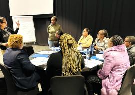 Participants  engaged during a BI training in Namibia 