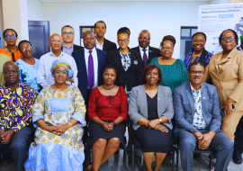 Group photo of WHO representatives, MCAT officers, and programme focal persons from the four countries Botswana, Eswatini, Lesotho and South Africa