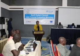 Undersecretary Dr Harriet Pasquale addresses participants of the JEE