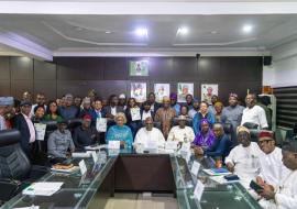 Group photo at the launch of the AMR Global Action Plan in Anuja