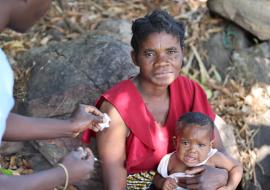 Mercy receives her Covid-19 booster vaccine 