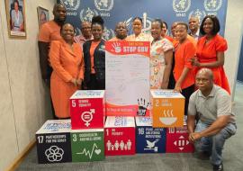 WHO Botswana staff as part of the 16 Days of Activism Campaign 