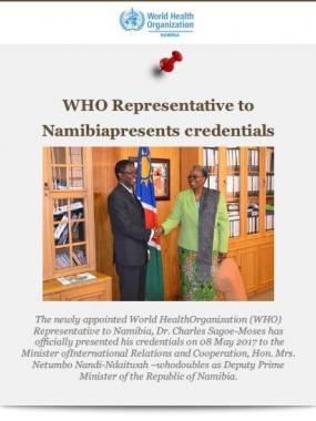 WHO Namibia May 2017  Newsletter