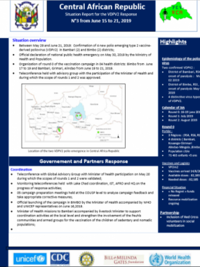 Situation Report for the VDPV2 Response 