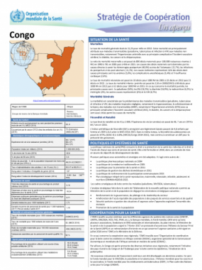 Stratégie de coopération avec le pays 2019-2023, du bureau de l'OMS/Congo