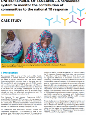 Monitoring the contribution of communities to the national TB response in Tanzania