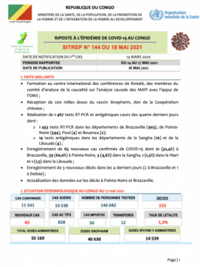 Riposte à l’épidémie de COVID-19 au Congo : Rapports de situation