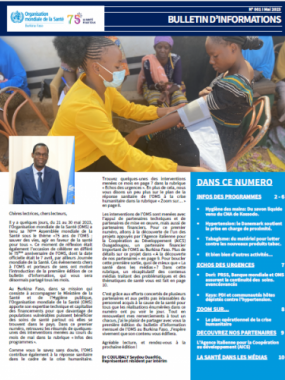 Bulletin d'informations n°001 de l'OMS au burkina Faso 