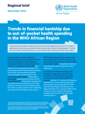 Regional brief: Trends in financial hardship due to out-of-pocket health spending in the WHO African Region